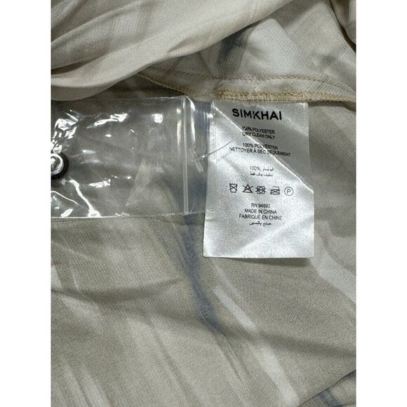 Simkhai Sz 6 Dress Midi Brown Striped Long Sleeve Designer South Western Boho - Picture 13 of 13